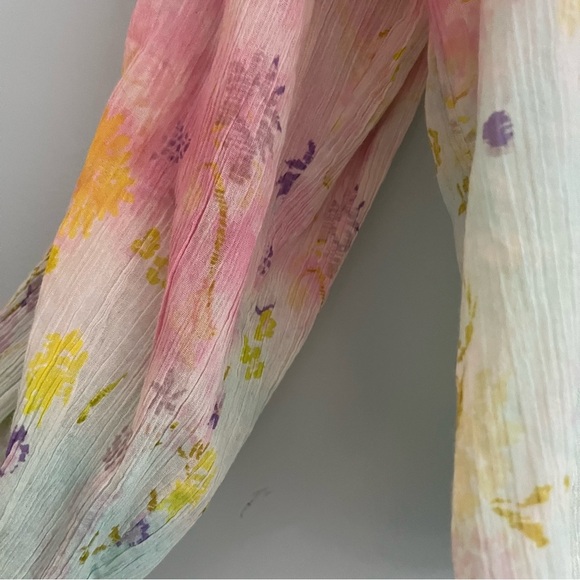 Anthroplogie X Pilcro Tavi Pink Pastel Floral Lightweight Blouse Small - Picture 8 of 16